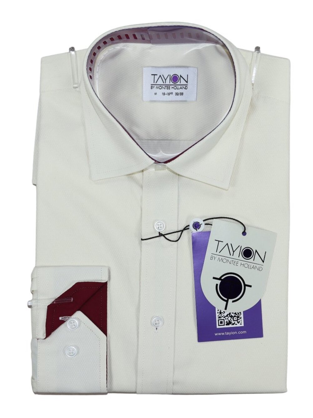 Tayion by Montee Holland Slim Fit Lightly Textured Men's Button Down Shirt NWT
